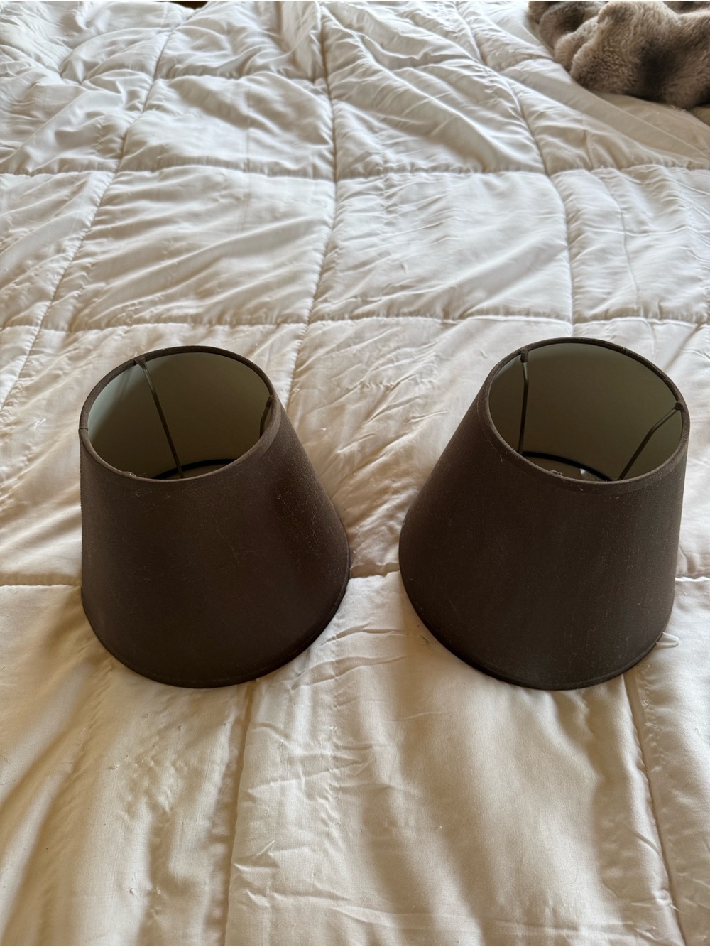 Unbranded Brown Tapered Lamp Shades – Set of 2